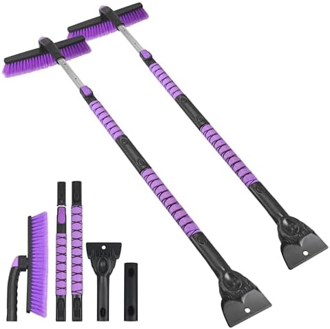Gardzen 2-Pack 57" Extendable Snow Brush by Gardzen