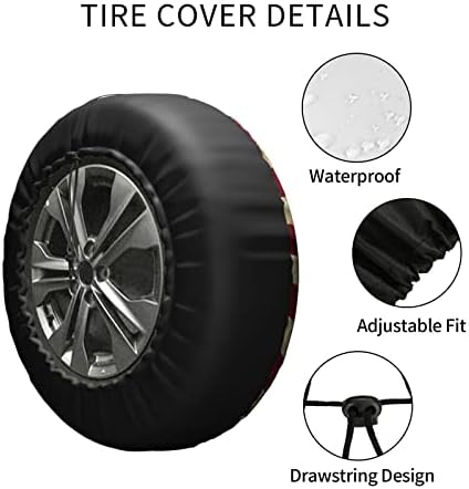 Spare Tire Cover Bald Eagle American Flag Tire Covers Protector Wheel Tire - Image 4