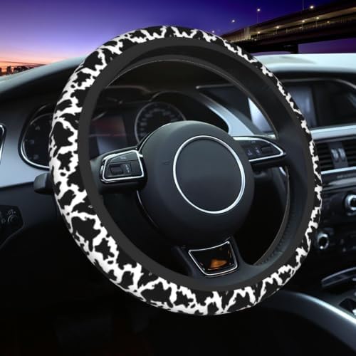 Cow Steering Wheel Covers Non Slip Neoprene Steering Wheel Protector Cover by KUOAICY