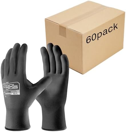 COOLJOB 12/60 Pairs Safety Work Gloves Pack Bulk by COOLJOB