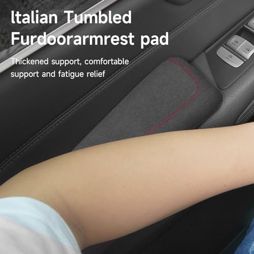 Italian Alcantara Style Fur Car Elbow Rest Pad - Image 4