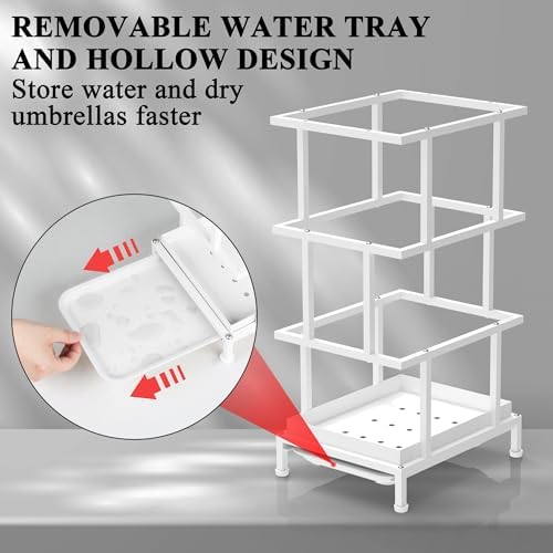 Alyoen Umbrella Holder for Entryway, Metal Umbrella Stand - Image 3