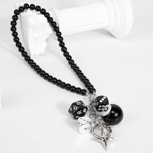 YGMONER 8 Ball Dice for Car Mirror, Y2K Aesthetic Lucky Charm Car Rear View - Image 6