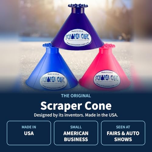 Windshield Ice Scraper for Car, 2 Pack, Round Cone Shaped Frost and Snow Remover - Image 7