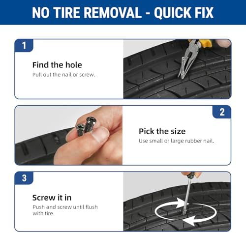 AUTOWN 72PCS Tire Repair Rubber Nail Kit - Image 6