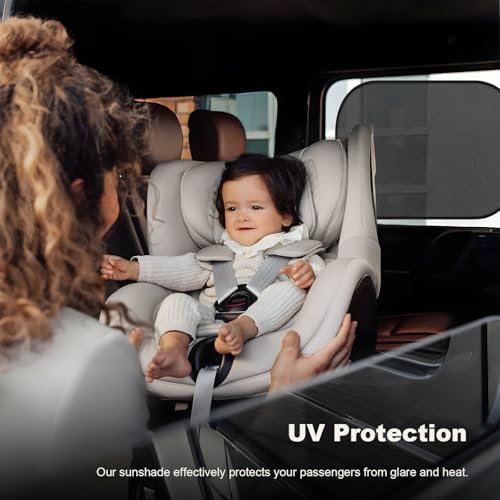 2 PCS Car Sun Shades, 17.3" × 14.4" Foldable Auto Sunshade Protector Rear - Image 3