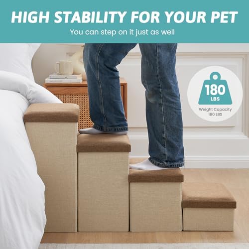 COZY KISS Dog Stairs with Storage - Image 5