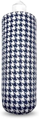 Plastic Bag Holder, Wall Mount Grocery Bag Dispenser, Yarn-dyed Houndstooth by HDDahua