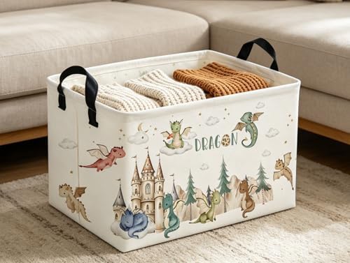 Rectangle Kids Baskets Dinosaur Basket Cute Storage Bin Boys Box - Image 4
