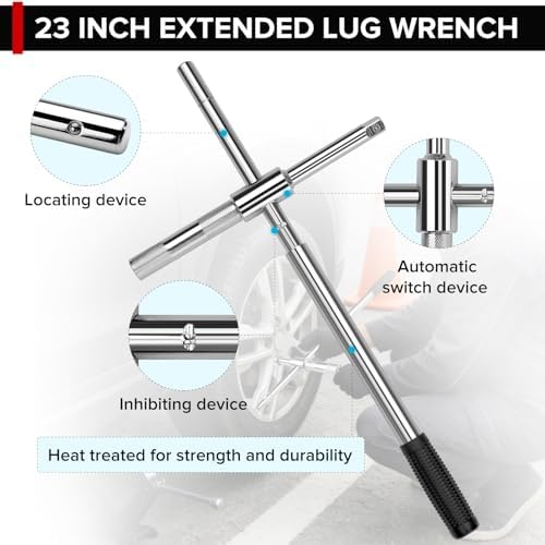 Extended Lug Wrench, 4 Way Tire Iron - Image 5