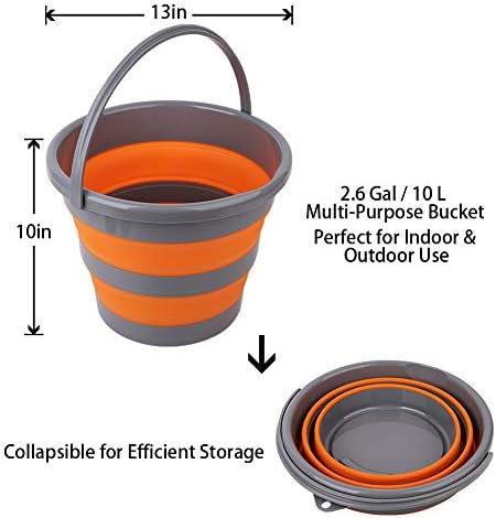 2 Pack Collapsible Plastic Bucket - Image 2