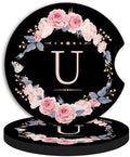 2pcs Letter U Car Coasters, Absorbent Universal neoprener Cup Holder Coasters by Unknown