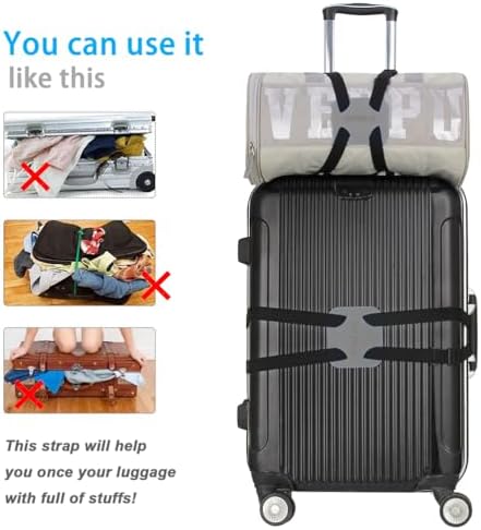Luggage Straps for suitcases，Bag Bungee for Luggage，Adjustable Size Luggage - Image 2