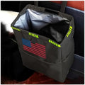 Fekey&JF Foldable Hanging Car Trash Can, Colorful Flag on Black by Fekey%26JF
