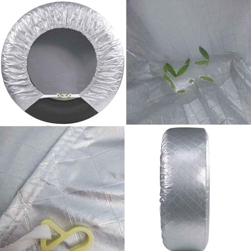 Tire Covers Set of 4, Waterproof Anti-UV Sun Snow Rain Tire Covers - Image 6