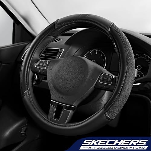 Skechers Air-Cooled Steering Wheel Cover, Leather Car Steering Wheel Cover - Image 2