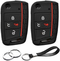 2pcs Compatible with Volkswagen VW Jetta Golf Polo Tiguan Atlas Flip 4 Buttons by INFIPAR