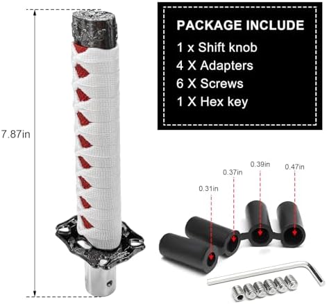 KVAEY Samurai Sword Shift Knob, Automotive Katana Manual Transmission Gear - Image 2