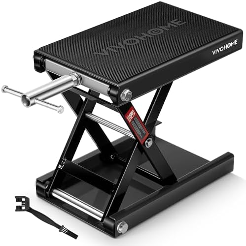 VIVOHOME 1100 LBS Motorcycle Lift Scissor Jack, Wide Deck Hoist Stand by VIVOHOME