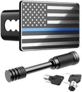 Heavy American Flag Metal Trailer Hitch Cover by KINIDAS