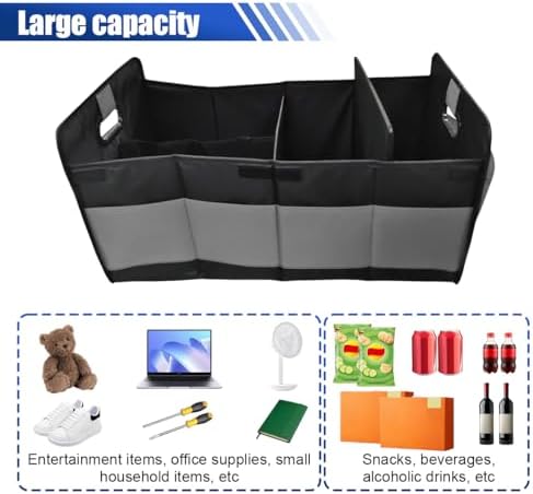 Car Trunk Organizer, 65L Collapsible Auto Storage Box - Image 4