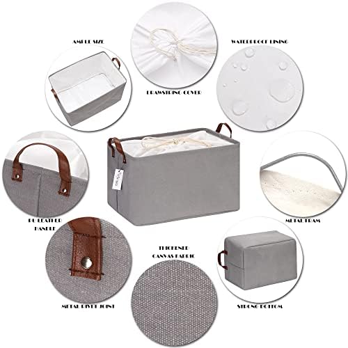Hinwo 31L Large Storage Bins, Foldable Clothes Storage Baskets - Image 4