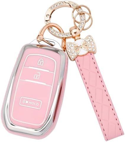 for Toyota Key fob Cover, 3 Buttons Soft TPU Key Fob Case by JAMCARI
