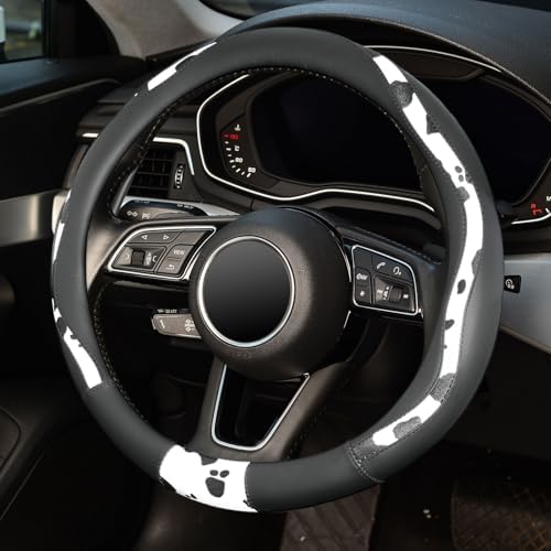 ZHOL Cow Print Steering Wheel Cover - Image 2