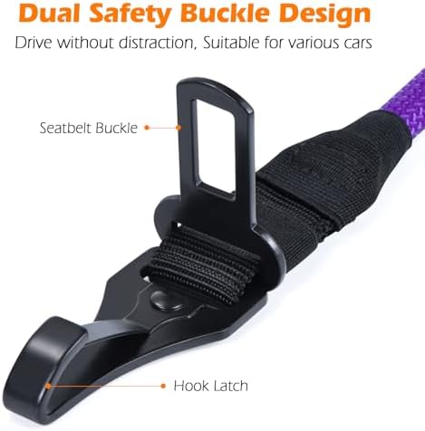 PetBonus Dog Seat Belt for Car, Durable Rope Dog Car Harness for Vehicle - Image 2