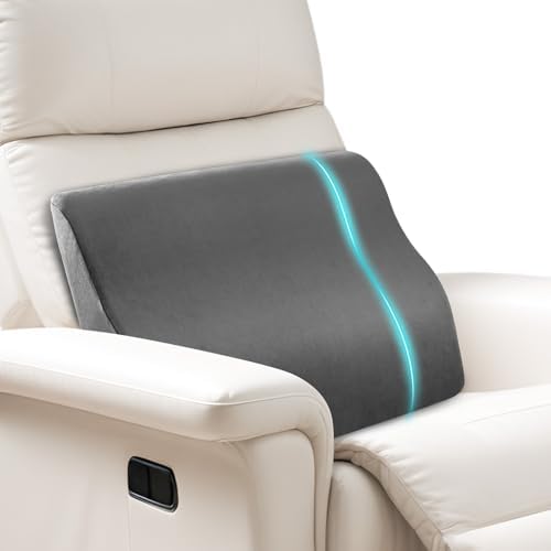 Lumbar Support Pillow for Recliner, Large Memory Foam Back Support Cushion for by SofGlowlycomforteveryday