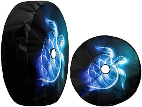 Blue Sea Turtle Pattern Spare Tire Cover - Image 3