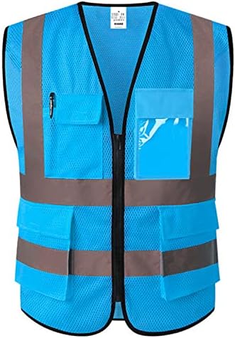 XIAKE Reflective Safety Vest for Men & Women High Visibility Class 2 Vest by XIAKE