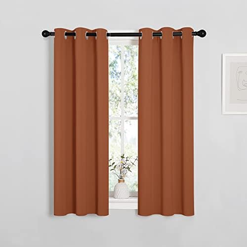 NICETOWN Burnt Orange Window Curtains Blackout Drapes, Thermal Insulated Solid by NICETOWN