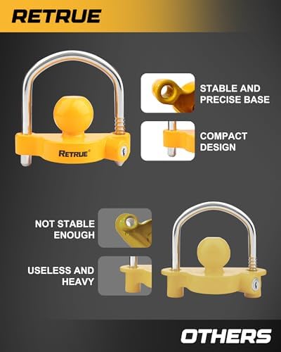 RETRUE Universal Coupler Lock Trailer Locks Ball Hitch Trailer Hitch Lock - Image 4