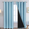 Yakamok Sky Blue 100% Blackout Curtains 96 Inches Long 52" Wide 2 Panel by Yakamok