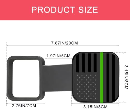 2 Inch Trailer Hitch Cover, Tow Hitch Covers, American Flag Tow Receiver Tube - Image 2