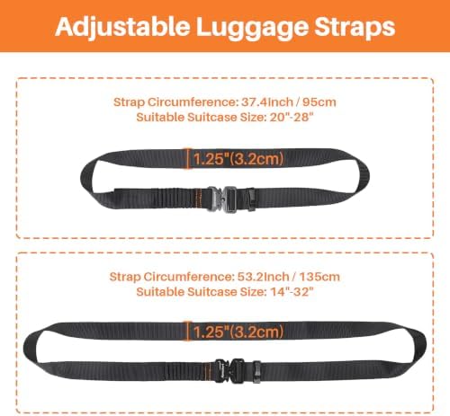Luggage Connector Straps 2 Pack, Luggage Strap - Image 4