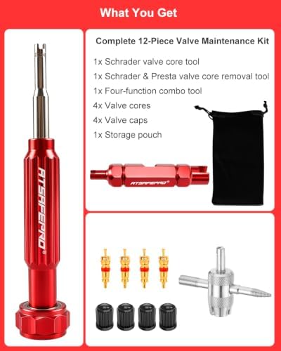 Valve Core Removal Tool Kit, Stainless Steel Snap-Clip Tip, Bearing-Assisted - Image 4