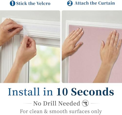 100% Blackout Self Adhesive Portable Curtains - Image 3