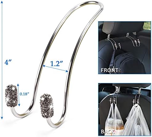 ToBeQueen 15 Pack Grey Bling Car Accessories Set - Image 4