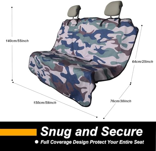 Back Seat Cover for Car Trucks Van SUV Jeep, Waterproof Rear Bench Towel Seat - Image 4