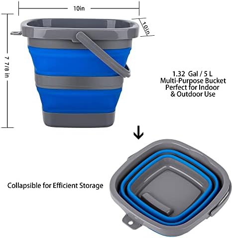 Collapsible Bucket with 1.32 Gallon, Small Plastic Bucket - Image 2
