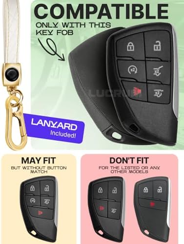 Lucrum Compatible with Chevy, Buick Key Fob Cover & Keychain - Image 2