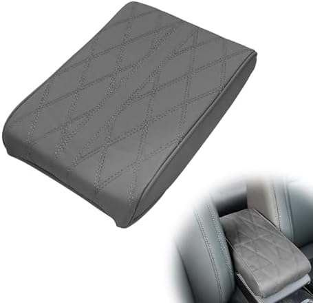 1 PCS Car Armrest Box Booster Pad, Leather 3D Texture Anti-Scratch Protective by Unknown