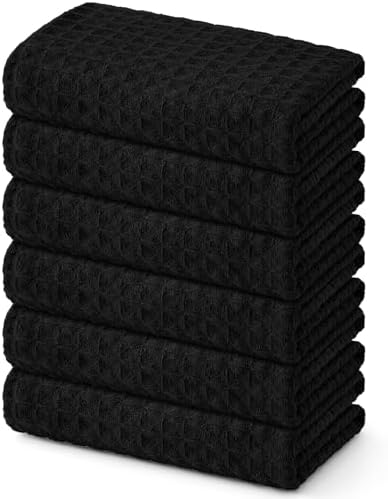 Homaxy Microfiber Waffle Weave Kitchen Towels, 6 Pack by Homaxy