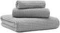 MICROFI New Microfiber Waffle Bath Towels, 3 Pieces, Fast Drying, Lint Free by Unknown