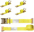 E Track Ratchet Straps, 4 Pack 2” x 12’ Heavy Duty Cargo Tie Down Straps by Nestilly