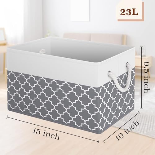 Fab totes Storage Bins 2-Pack, Foldable Storage Baskets - Image 2