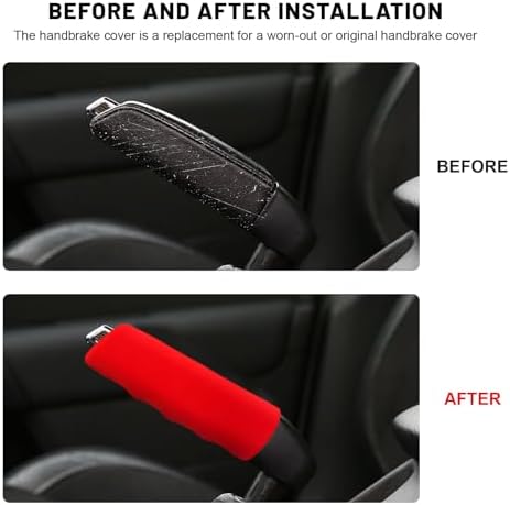 Car Handbrake Cover, Waved Shaped Auto Hand Brake Protector Comfortable Handle - Image 4