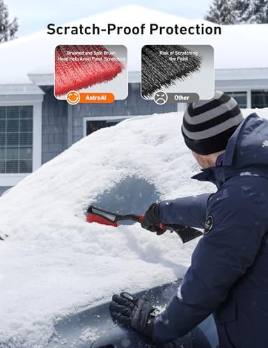 AstroAI 27" 2-in-1 Detachable Snow Brush & Ice Scrapers - Image 4